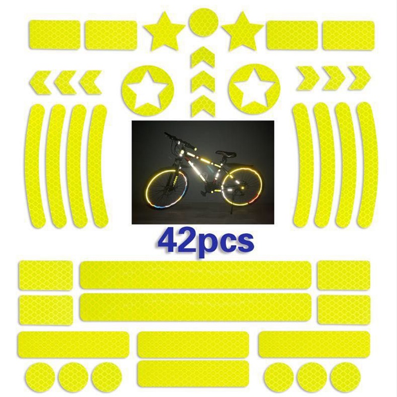 Spoke Reflector Set - 42 Teile/satz Selbst-klebe Reflektierende Aufkleber Radnabe