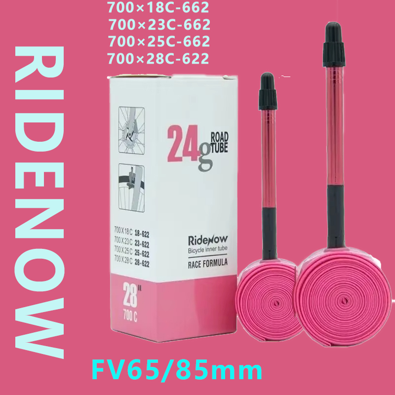 Inner Tube 700C - Ridenow Aluminiumventil-Fahrradschlauch, superleicht, 700C, Rennrad, TPU-Reifen,