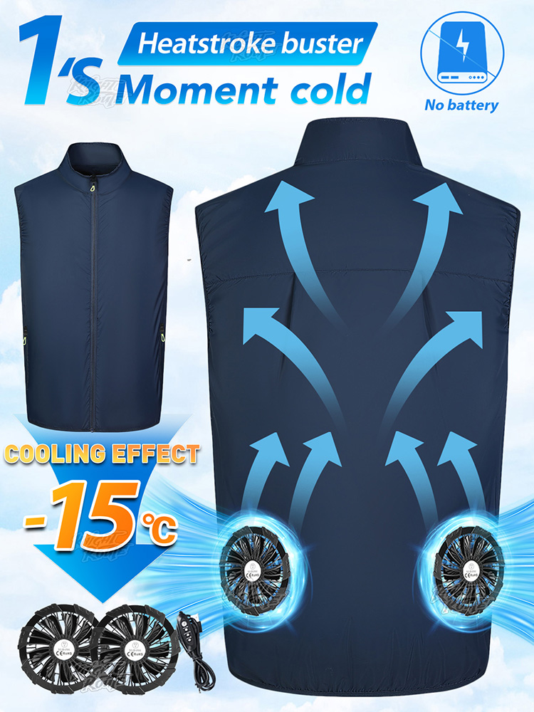 Cycling Commute Clothes - Fan-Weste, tragbare, klimatisierte Kleidung, leicht, ärmellos,