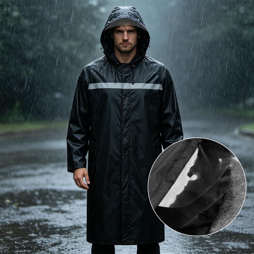 Wasserdichter Regenponcho mit  – Cycling Commute In Rain Bewertung und Preis